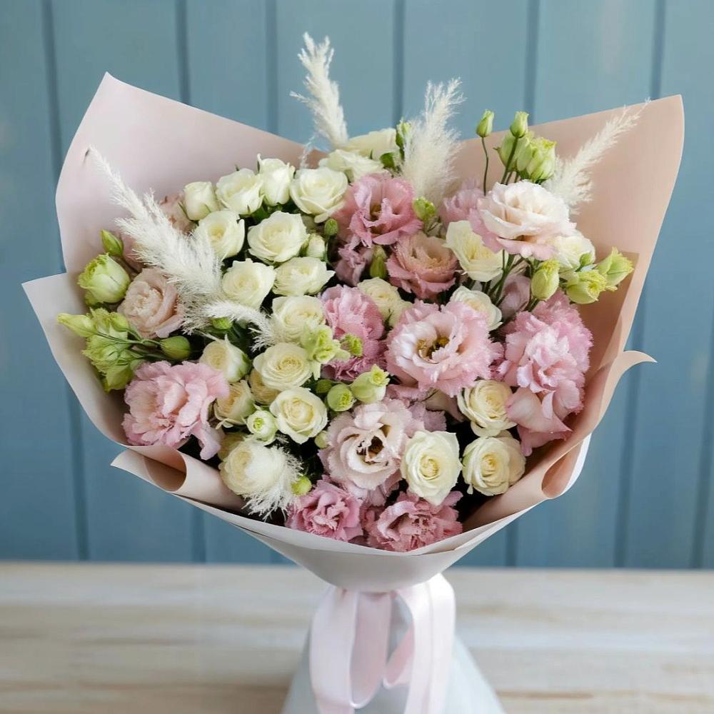 Букет цветов из: Альстромерии и Розы в Зункаре