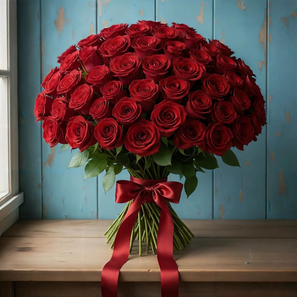 Букет Красные розы Блэк Меджик в Зункаре