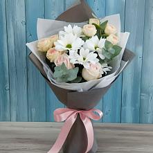 Букет цветов из:  Хризантемы и Розы #REPLACE_PRED# Зункаре