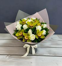 Букет цветов из:  Орхидеи и Розы в Зункаре