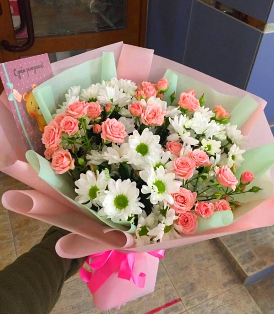 Букет цветов из: Розы и Хризантемы в Зункаре