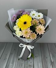 Букет цветов из:  Розы, Герберы и Хризантемы в Зункаре