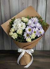 Букет цветов из:  Хризантемы и Розы #REPLACE_PRED# Зункаре