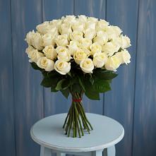 Букет 51 Белая роза Эдлесс Лав в Зункаре