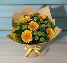 Букет цветов из:  Герберы и Хризантемы в Зункаре