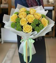 Букет цветов из:  Хризантемы и Розы в Зункаре