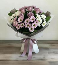 Букет цветов из:  Хризантемы и Розы #REPLACE_PRED# Зункаре