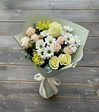 Букет цветов из:  Альстромерии, Розы и Хризантемы в Зункаре